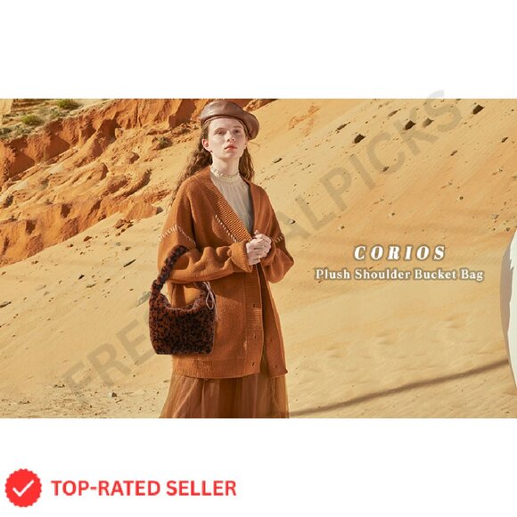 Plush Furry Shoulder Bag Crossbody Tote Elegant Chic Y2K Retro Style - Picture 8 of 8